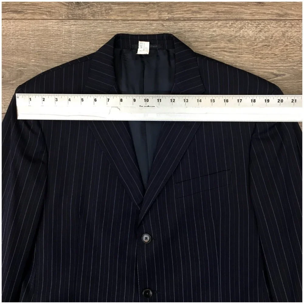 Lubiam 1911 Mens Two Piece‎ Suit Size 42L Jacket Blazer Pants Wool Casual Blue